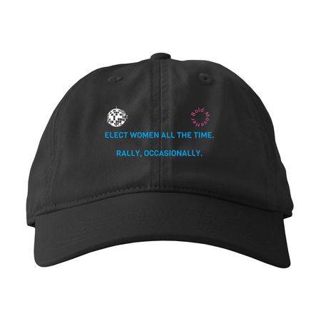 Elect Women All the Time Hat, a Black Printed Eco Baseball Cap