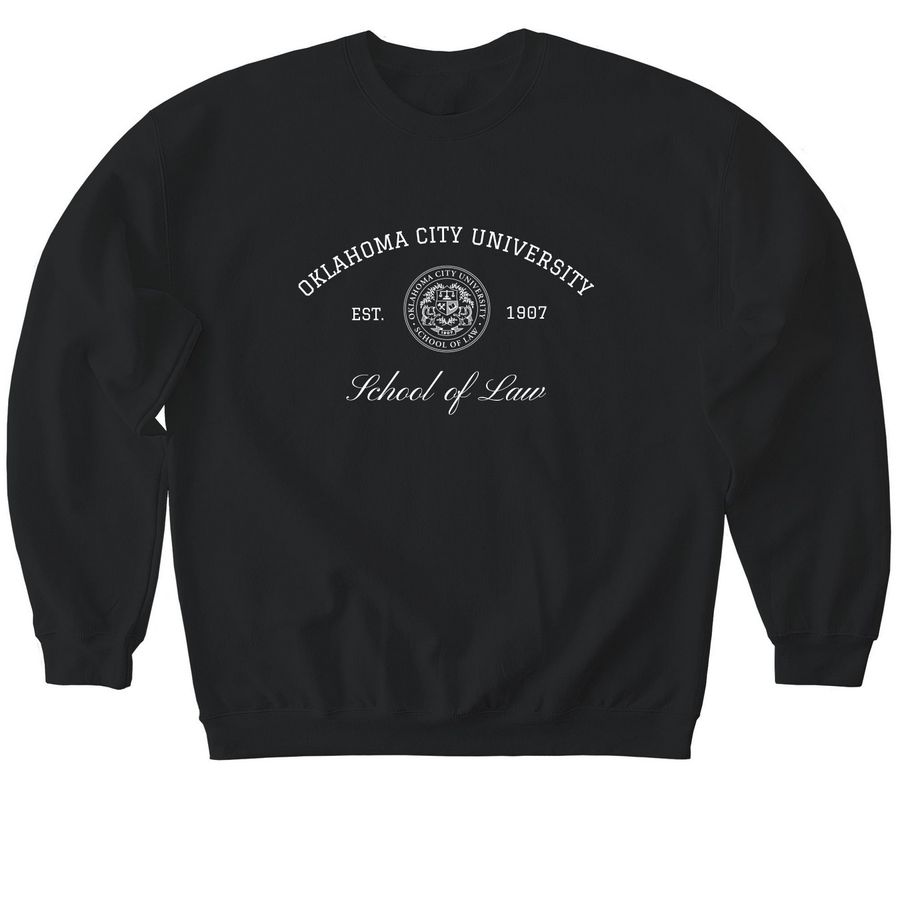OCU Law Sweatshirt with Seal, a Black Softstyle Crewneck Sweatshirt