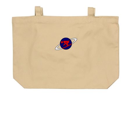 Lewis Ski Club - Tote Bags, a Oyster Large Organic Cotton Tote Bag (back-view)