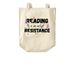 Reading is an Act of Resistance, a Natural Over-the-Shoulder Shopping Tote Bag