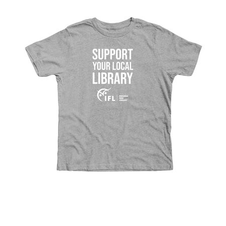 Support Your Local Library, a Athletic Heather Premium Youth Tee