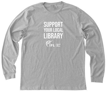 Support Your Local Library, a Athletic Heather Premium Long Sleeve Tee