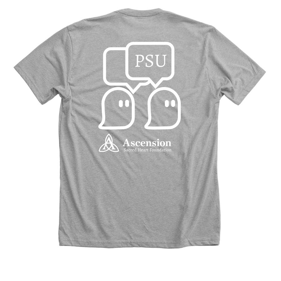 PSU&nbsp;, a Athletic Heather Premium Unisex Tee (back-view)