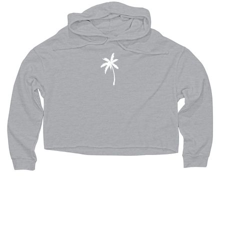 STUART SWEAT SOCIETY SIGNATURE SWEATSHIRT, a Grey Heather Women?s Lightweight Cropped Hoodie