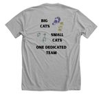 One Dedicated Team, a Athletic Heather Premium Unisex Tee (back-view)