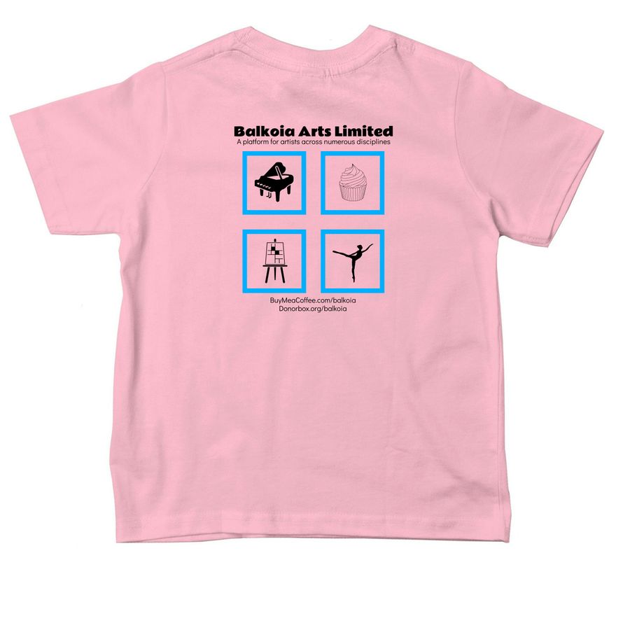 Balkoia Arts Limited - Toddler Tee, a Pink Toddler Tee (back-view)