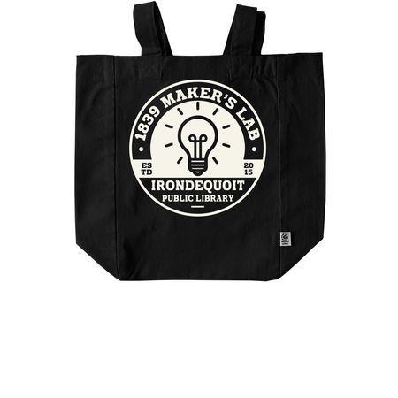 1839 Maker's Lab Totes, a Black Recycled Cotton Tote Bag