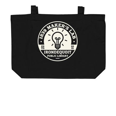 1839 Maker's Lab Totes, a Black Large Organic Cotton Tote Bag