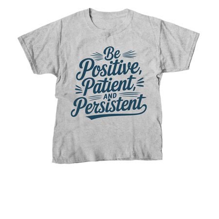 Be Positive, a Sport Grey Youth Unisex Tee