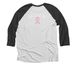 Kate's "Whatever It Takes" Beat Cancer Tees, a Black and Heather White 3/4 Sleeve Baseball Tee (back-view)