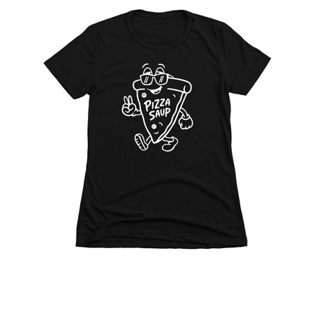F3 PIZZA SAUP / 2026, a Black Women's Slim Fit Tee