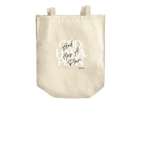 God Has A Plan (Tote Bags), a Natural Over-the-Shoulder Shopping Tote Bag