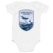F-35 Carrier - Jet Flag Front, a White Infant Onesie (back-view)