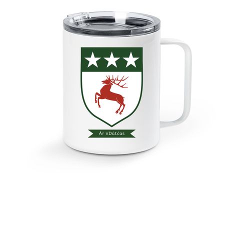 NEW ?Dochartaigh&nbsp;Clann Association Travel Mug, a White Stainless Steel Travel Mug