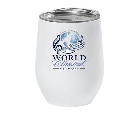 World Classical Network Merchandise, a White Insulated Wine Cup