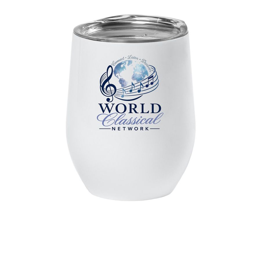 World Classical Network Merchandise, a White Insulated Wine Cup