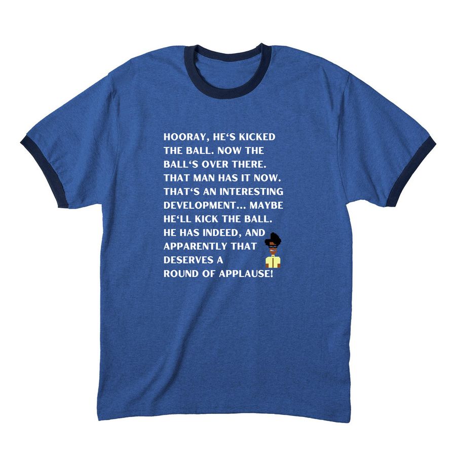 Yay Sports 719, a Heather Royal/ Navy Cotton Ringer Tee