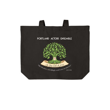 As You Like It 2026 Tote Bags, a Deep Black Cotton Canvas Tote Bag