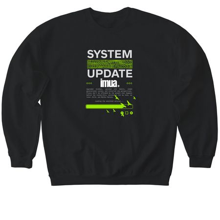 IMUA OHANA-SYSTEM UPDATE, a Black Softstyle Crewneck Sweatshirt