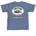 GHS Alumni, a Blue Jean Comfort Colors Unisex Tee (back-view)