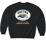 GHS Alumni, a Black Softstyle Crewneck Sweatshirt (back-view)