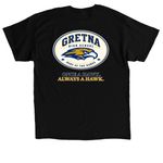 GHS Alumni, a Black Classic Unisex Tee (back-view)