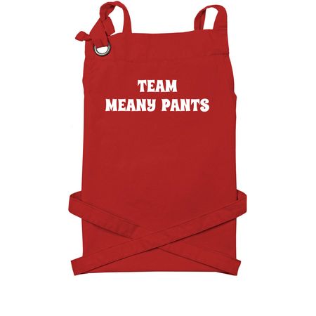 Team Meany Pants Apron, a Red Cotton Canvas Pocket Apron