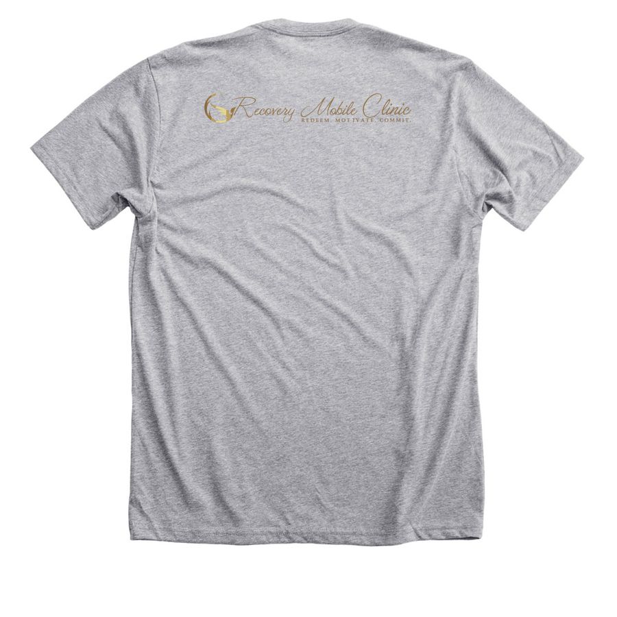 Invisible Illness, a Athletic Heather Premium Unisex Tee (back-view)