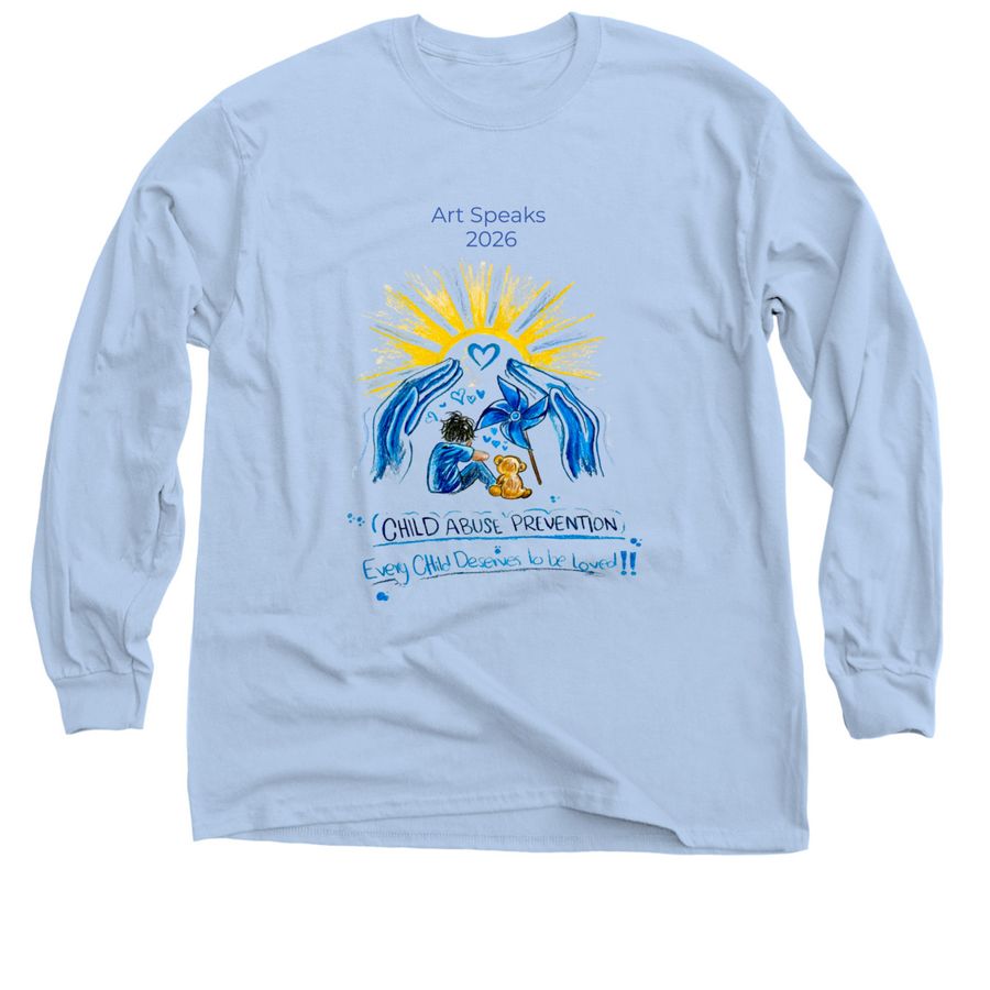 Art Speaks Contest Winner, a Light Blue Classic Long Sleeve Tee
