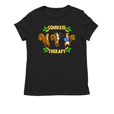 Squirrel Adult T, a Space Black Allmade Eco Triblend Women?s Tee