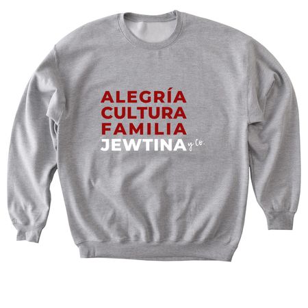 Jewtina - Valores Collection, a Sport Grey Softstyle Crewneck Sweatshirt