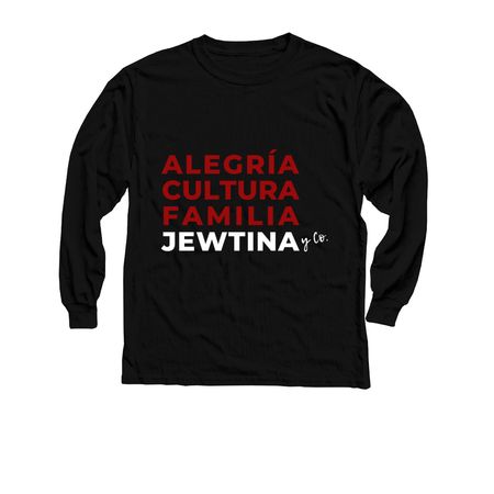 Jewtina - Valores Collection, a Black Youth Long Sleeve Tee