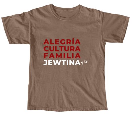 Jewtina - Valores Collection, a Espresso Comfort Colors Unisex Tee