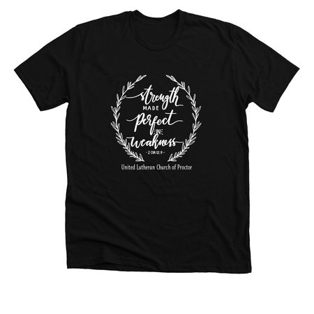 Strength, a Solid Black Blend Premium Unisex Tee