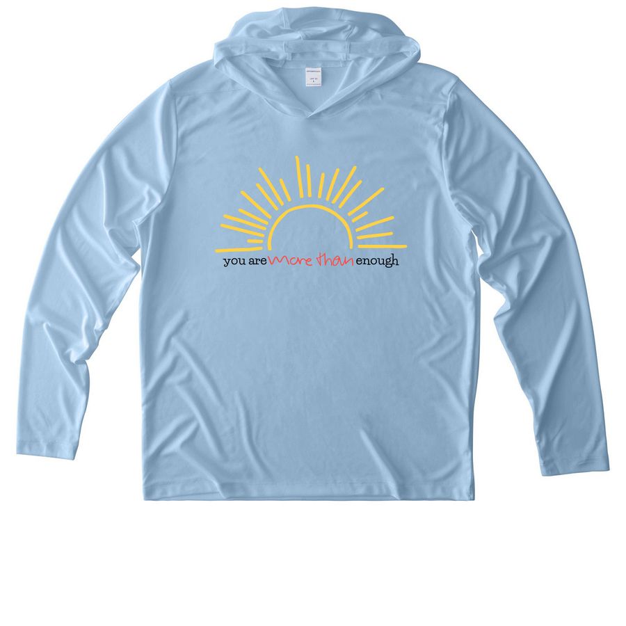 Summer Sunrise UV Collection, a Light Blue UV Performance Long Sleeve Hoodie