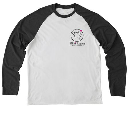 Ellie's Legacy Gear Sale!, a Space Black/ Bright White Allmade Eco Triblend Colorblock Raglan Long Sleeve Tee