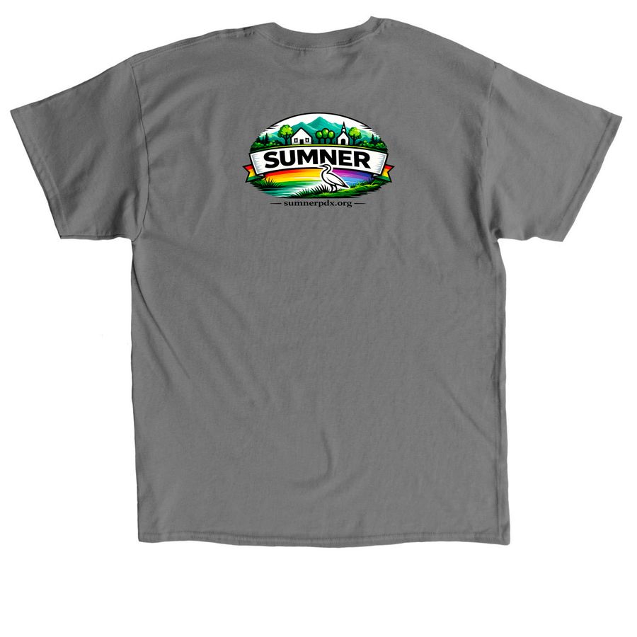 We fought a cell tower, and won!, a Charcoal Classic Unisex Tee (back-view)