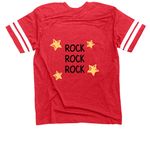 Classic Ollie Merch!, a Vintage Red / White Football Jersey Tee (back-view)