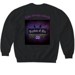 #SAS, a Black Softstyle Crewneck Sweatshirt (back-view)