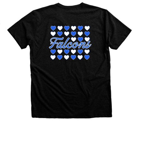 Mo's Falcon Friends Fundraiser, a Black Heather Premium Unisex Tee (back-view)