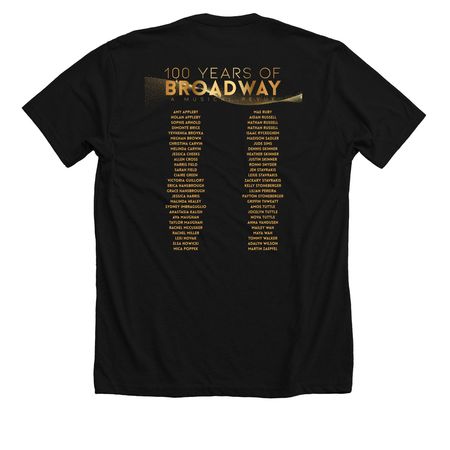 100 Years of Broadway, a Solid Black Blend Premium Unisex Tee