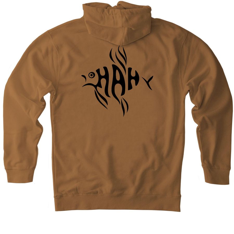 Gone fishing 2, a Saddle Heavyweight Pullover Hoodie (back-view)