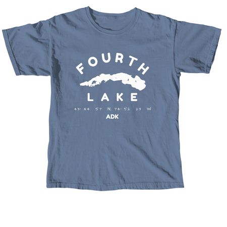 4th Lake Graphic Vneck&nbsp;, a Blue Jean Comfort Colors Unisex Tee