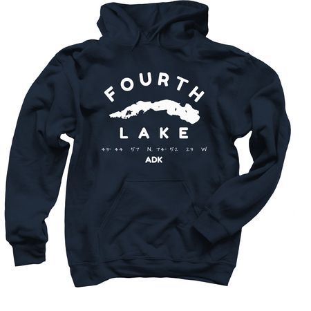 4th Lake Graphic Vneck&nbsp;, a Navy Pullover Hoodie