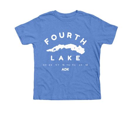 4th Lake Graphic Vneck&nbsp;, a Heather Columbia Blue Premium Youth Tee