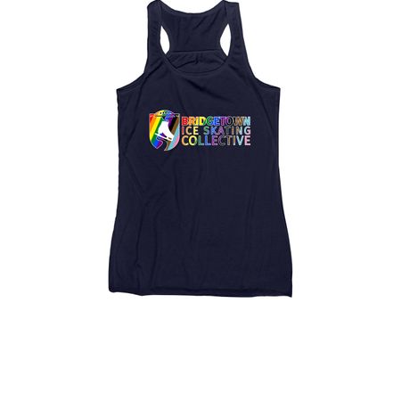 BISC Pride Logo, a Navy Women's Racerback