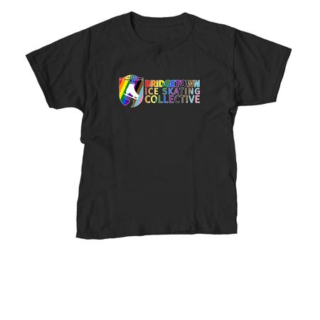 BISC Pride Logo, a Black Youth Unisex Tee