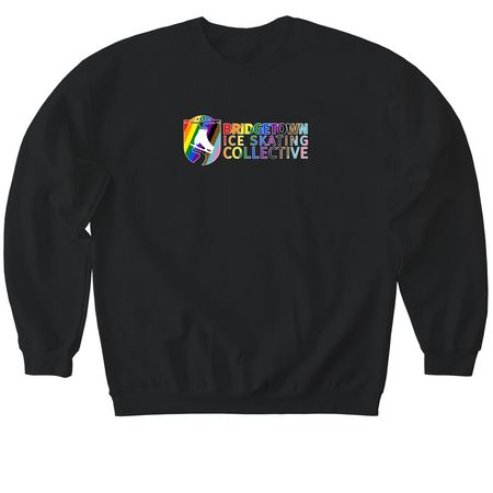 BISC Pride Logo, a Black Softstyle Crewneck Sweatshirt
