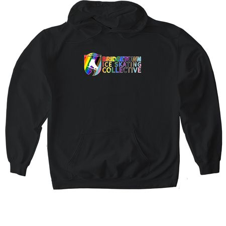 BISC Pride Logo, a Black Gildan Softstyle Pullover Hoodie