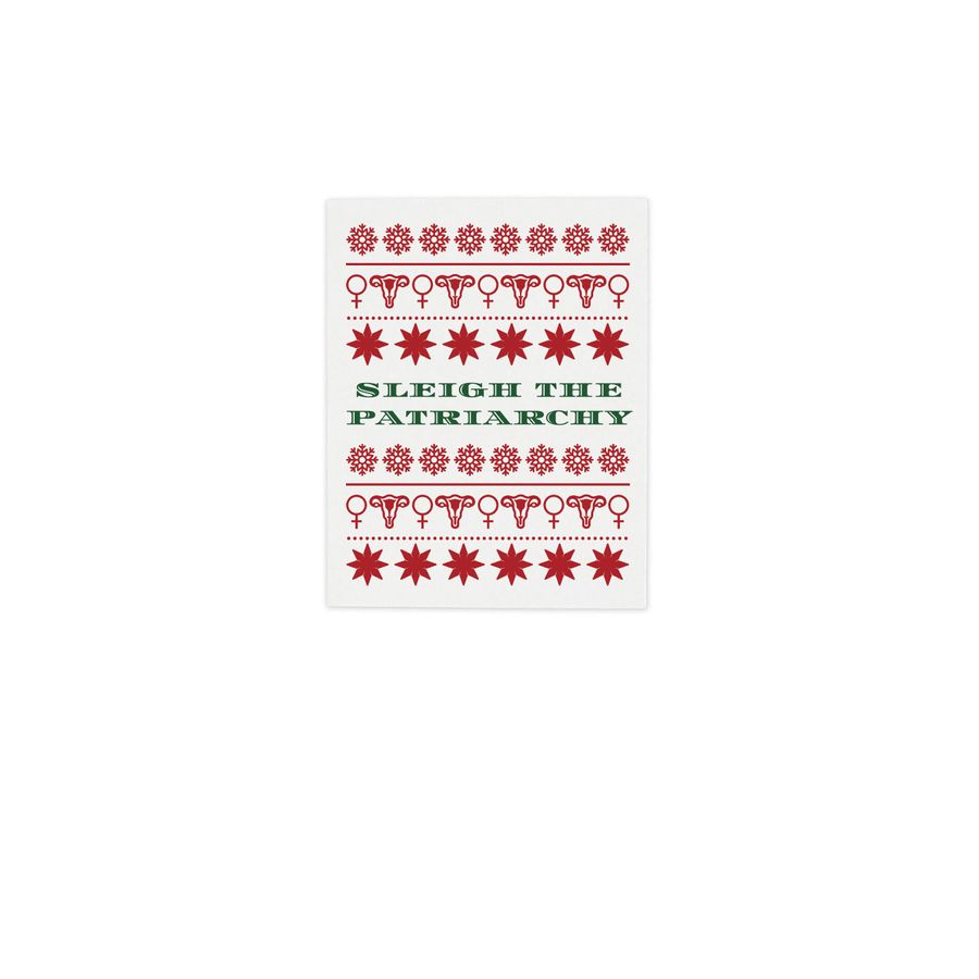 Sleigh The Patriarchy Cards, a White Premium Note Cards